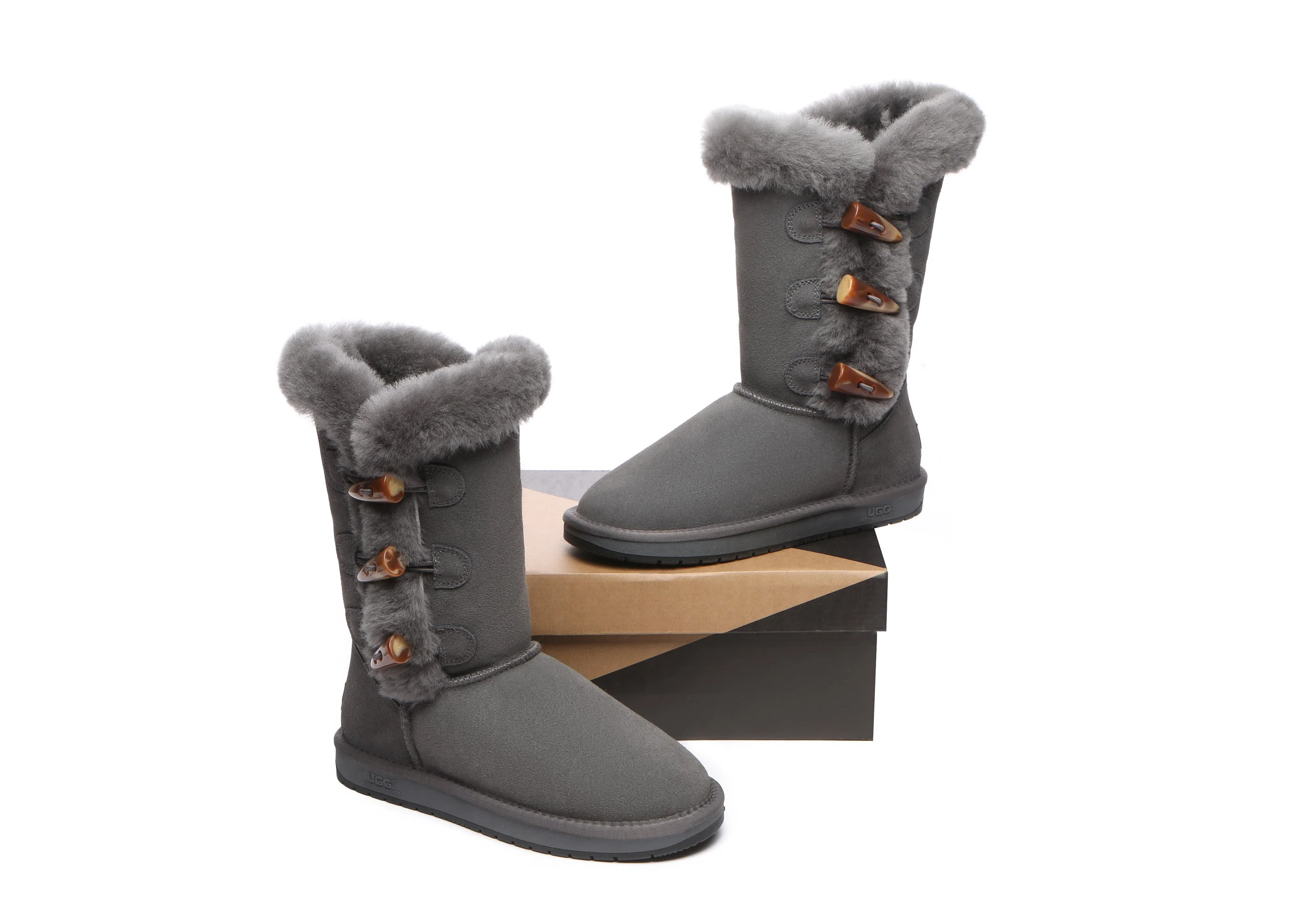 UGG Boots Women Sheepskin Wool Short boots Tamari Toggle Closure - Image 11