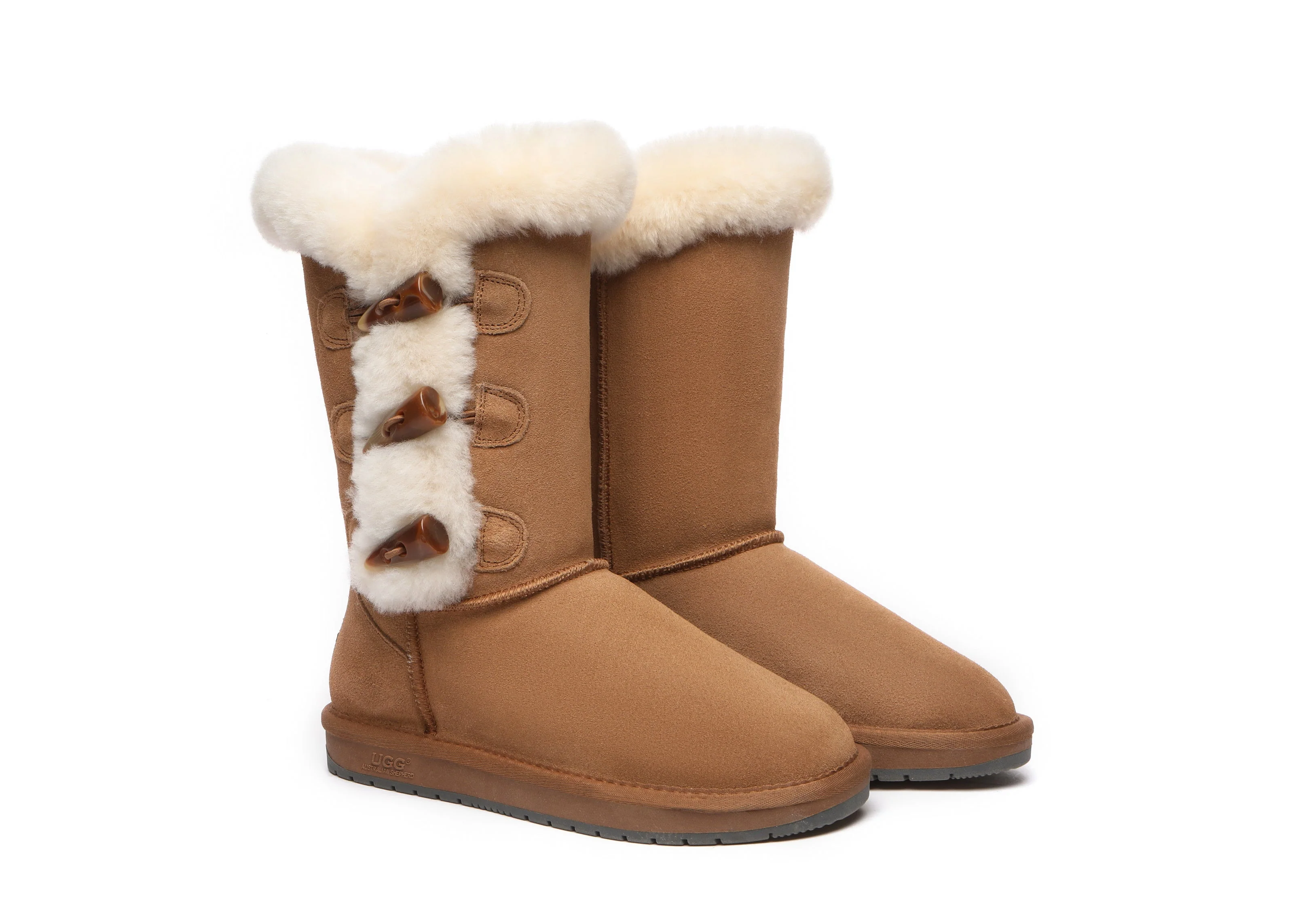 UGG Boots Women Sheepskin Wool Short boots Tamari Toggle Closure - Image 3