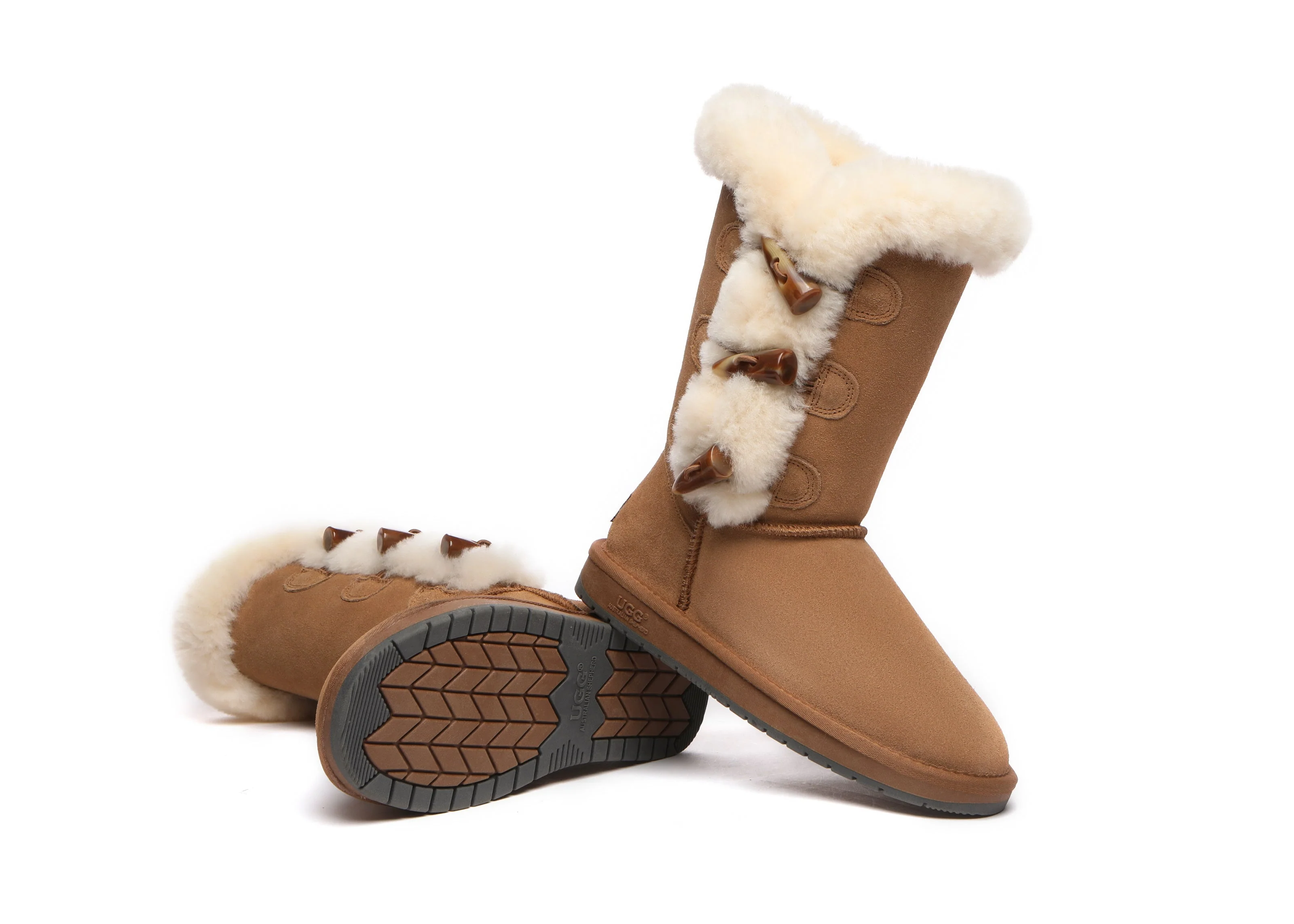 UGG Boots Women Sheepskin Wool Short boots Tamari Toggle Closure - Image 4