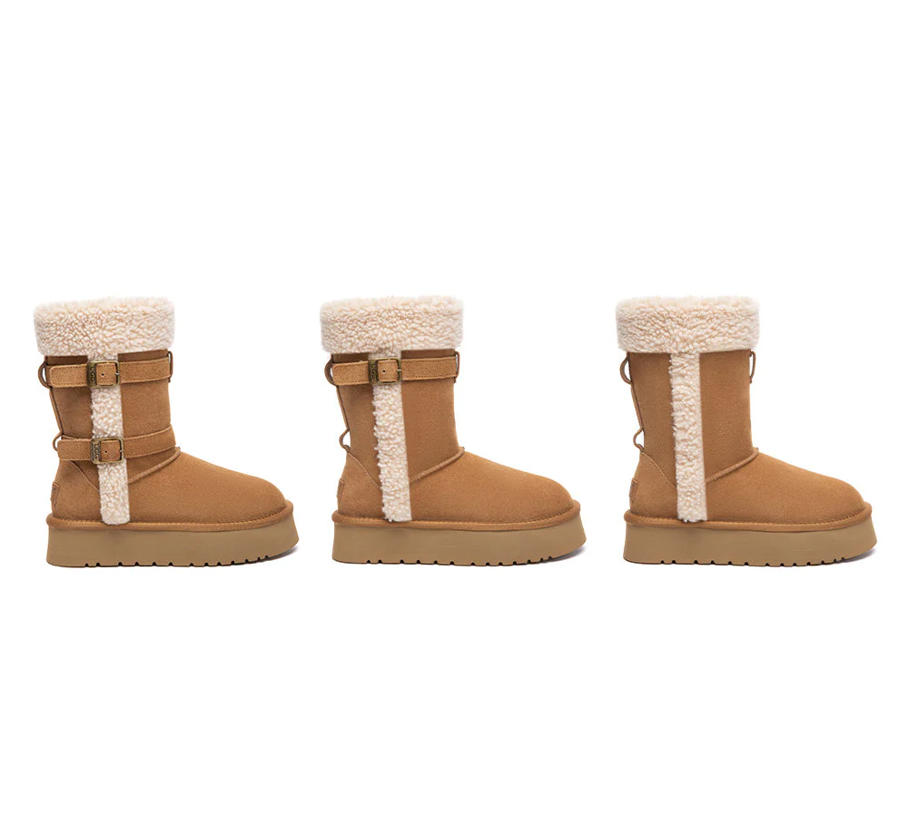 UGG Boots Women Sheepskin Wool Short Nordel - Image 2
