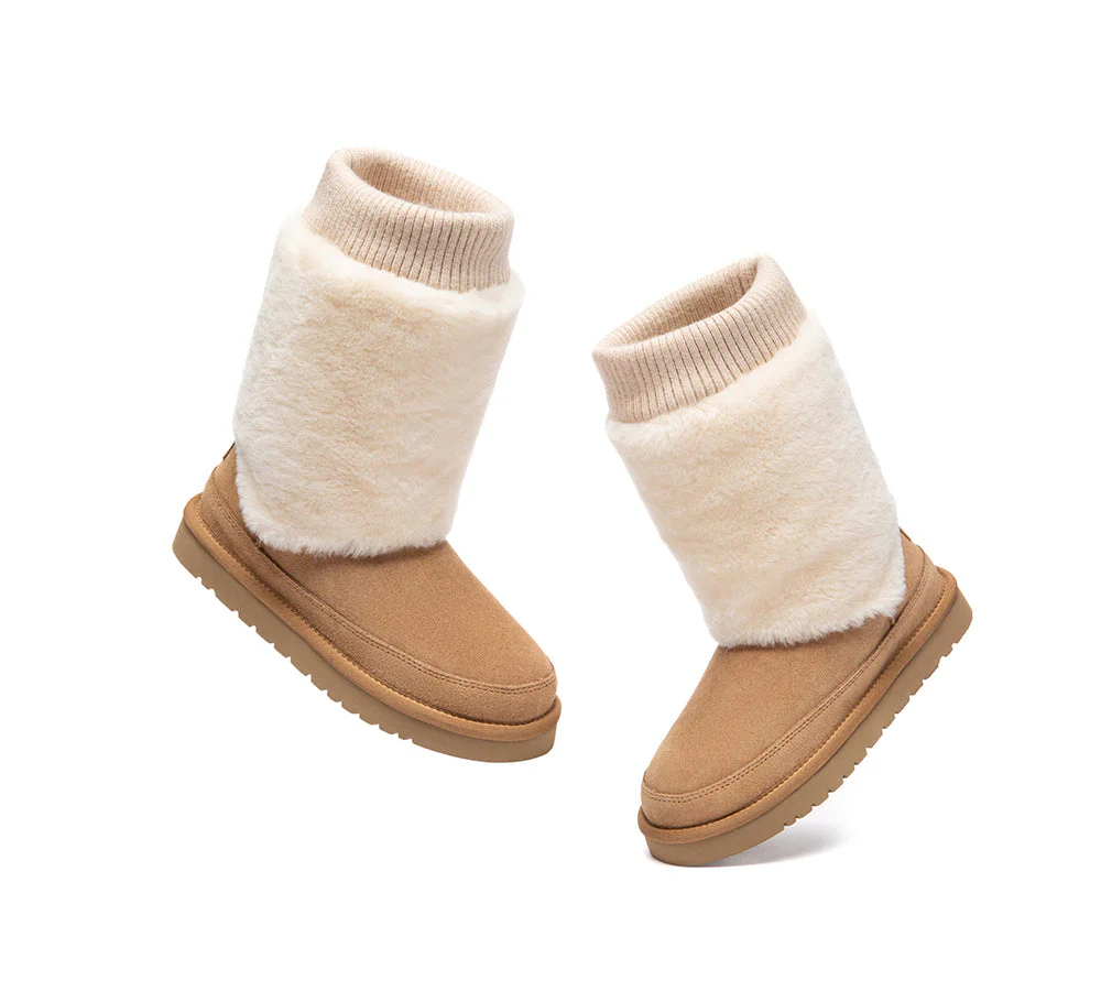 UGG Boots Women Sheepskin Wool Stretchy Short Millen - Image 4