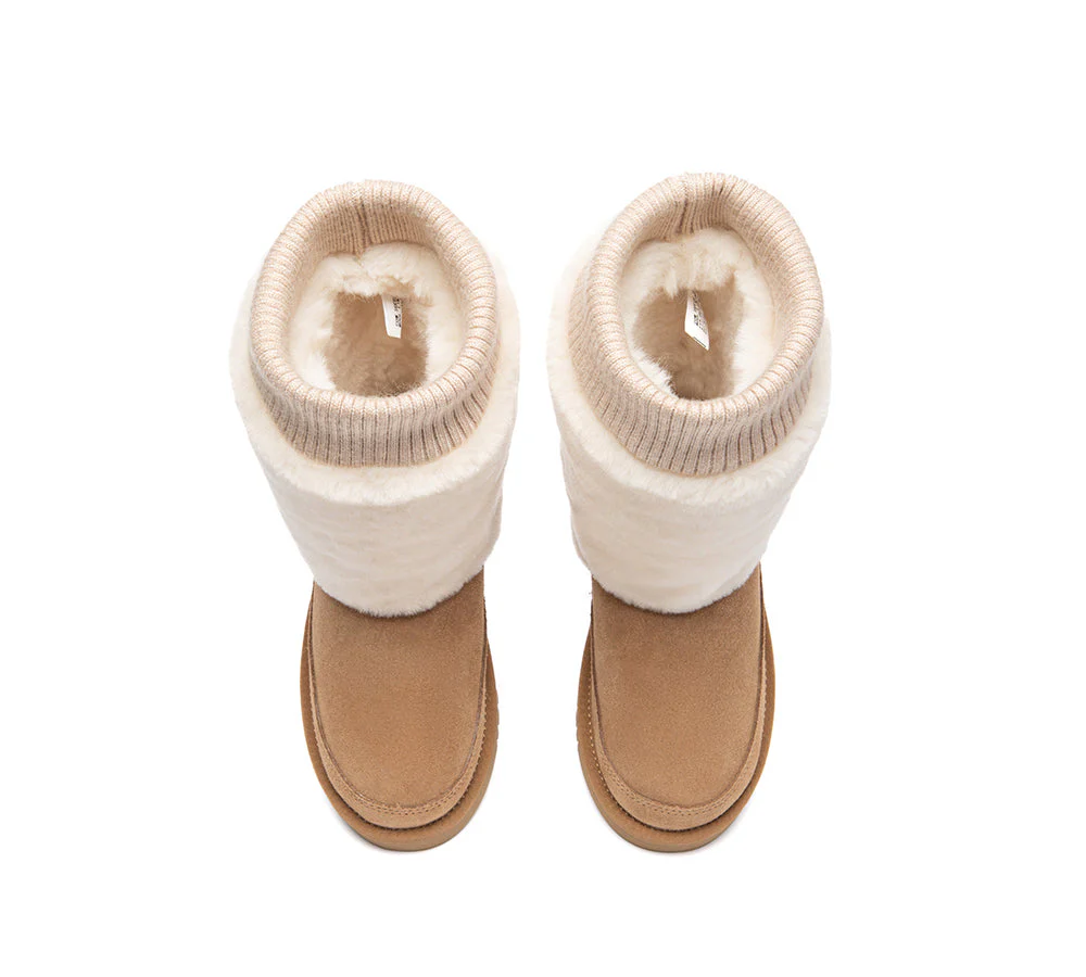 UGG Boots Women Sheepskin Wool Stretchy Short Millen - Image 5