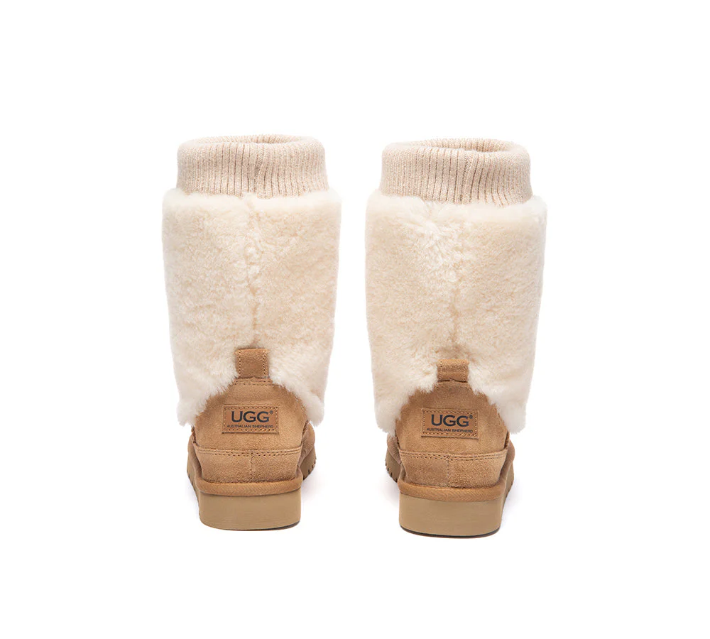 UGG Boots Women Sheepskin Wool Stretchy Short Millen - Image 6