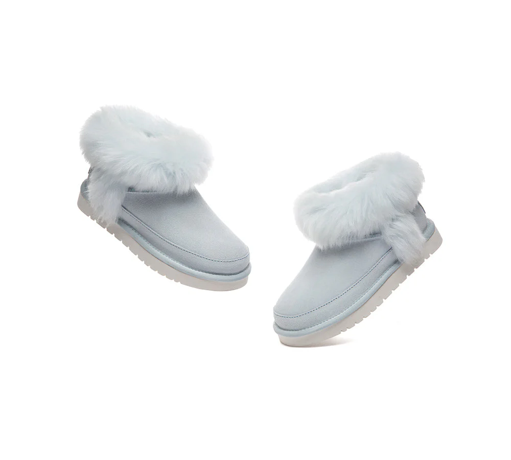 UGG Boots Women Sheepskin Wool Trim Ankle Frovia - Image 12