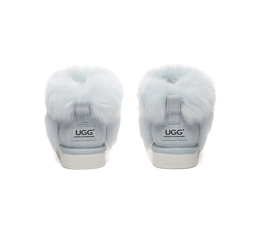 UGG Boots Women Sheepskin Wool Trim Ankle Frovia - Image 14