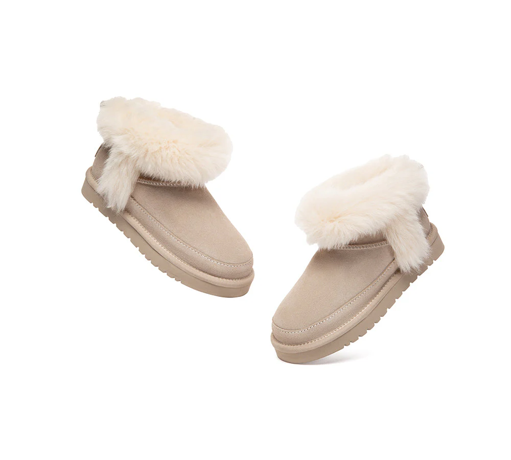 UGG Boots Women Sheepskin Wool Trim Ankle Frovia - Image 6