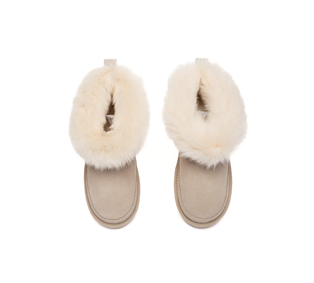 UGG Boots Women Sheepskin Wool Trim Ankle Frovia - Image 7