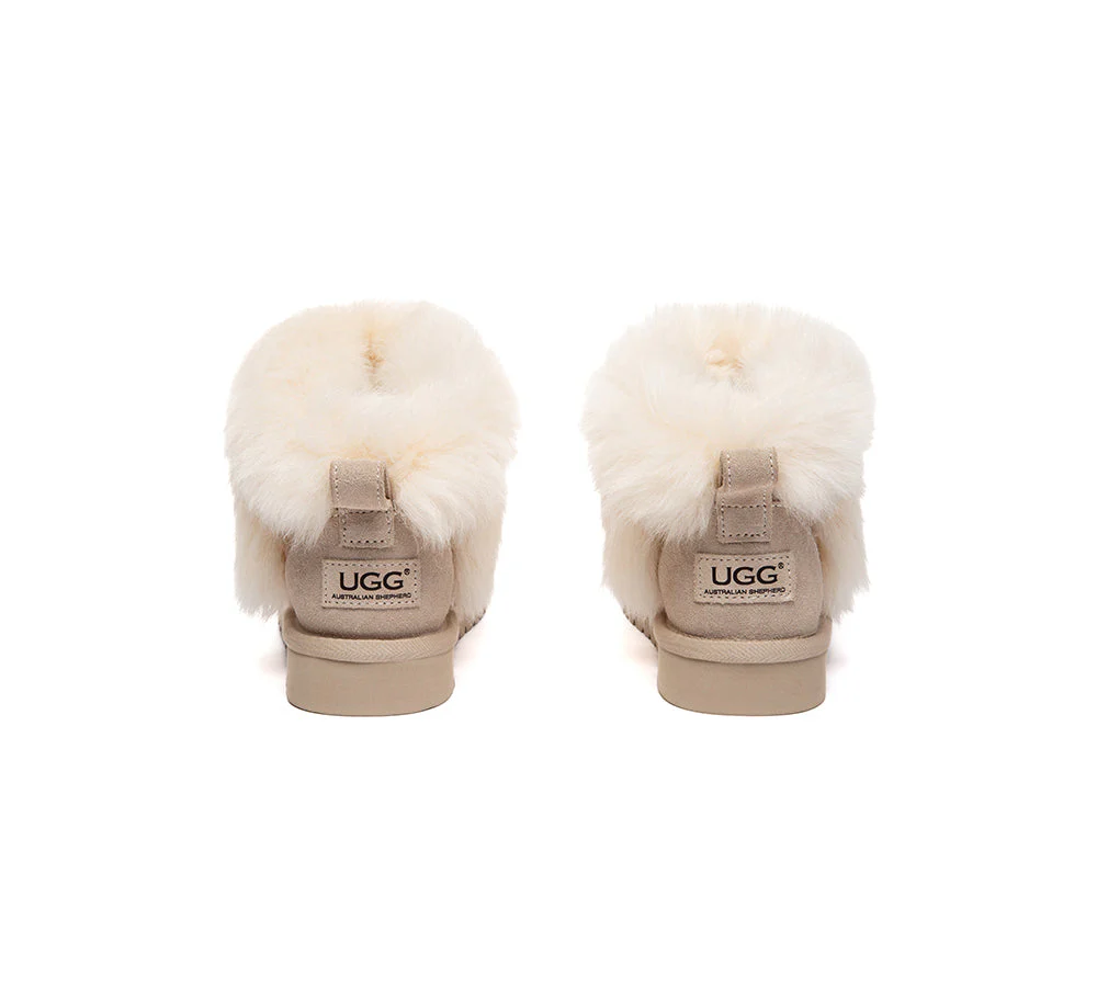 UGG Boots Women Sheepskin Wool Trim Ankle Frovia - Image 8