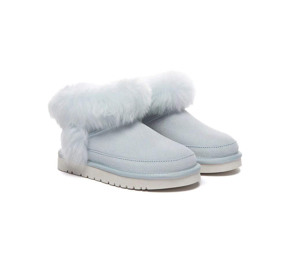 UGG Boots Women Sheepskin Wool Trim Ankle Frovia - Image 9