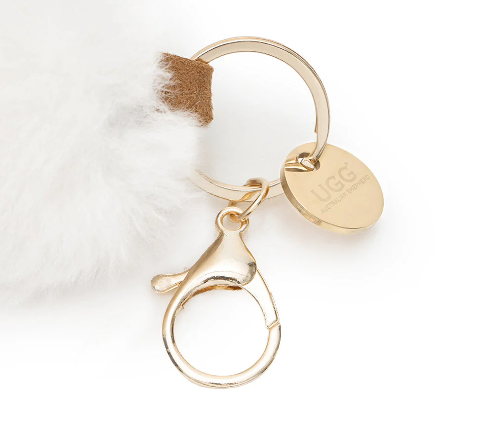 UGG Glove Fluffy Sheepskin Wool Keyring - Image 5