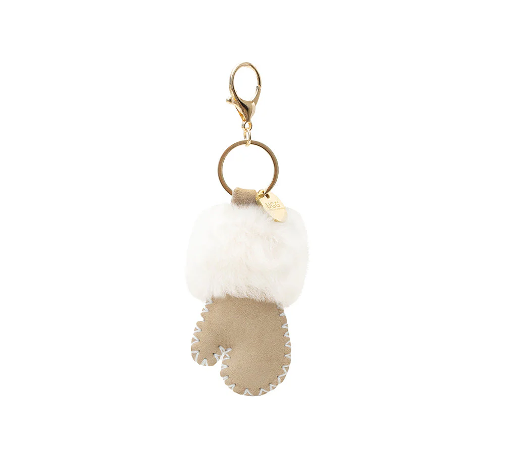UGG Glove Fluffy Sheepskin Wool Keyring - Image 6