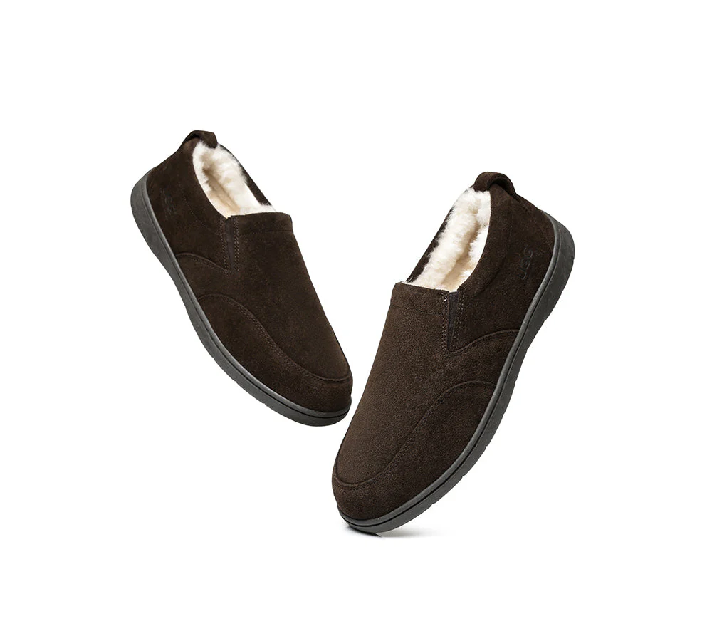 UGG Mens Moccasins Sheepskin Wool Slippers Dino - Image 11