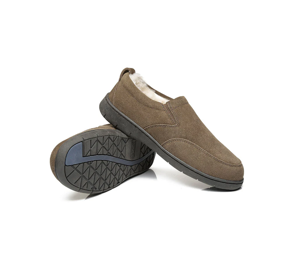 UGG Mens Moccasins Sheepskin Wool Slippers Dino - Image 3