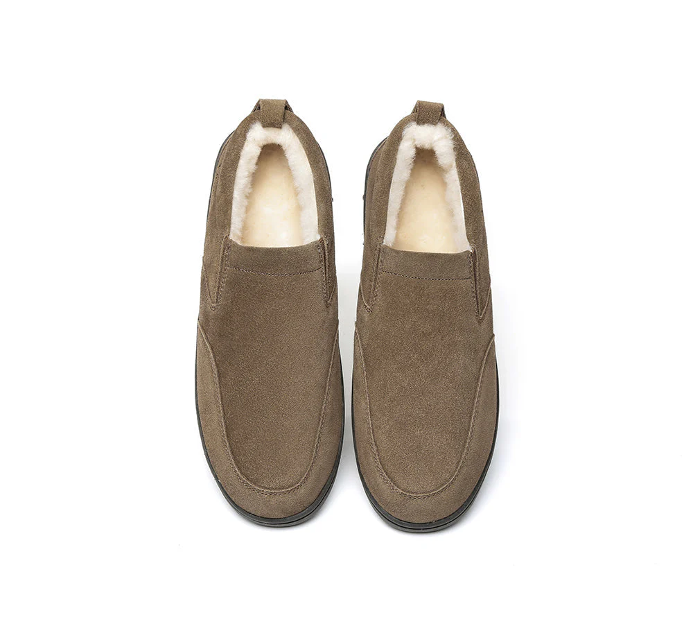 UGG Mens Moccasins Sheepskin Wool Slippers Dino - Image 4