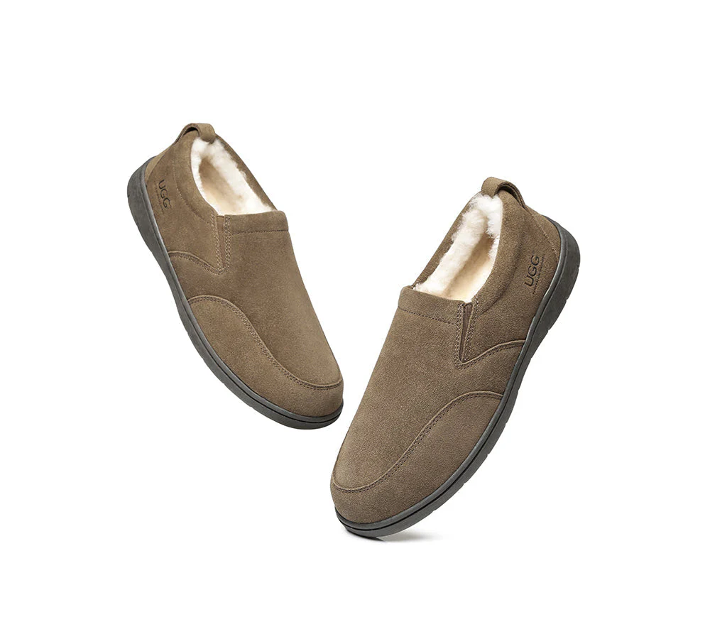 UGG Mens Moccasins Sheepskin Wool Slippers Dino - Image 5