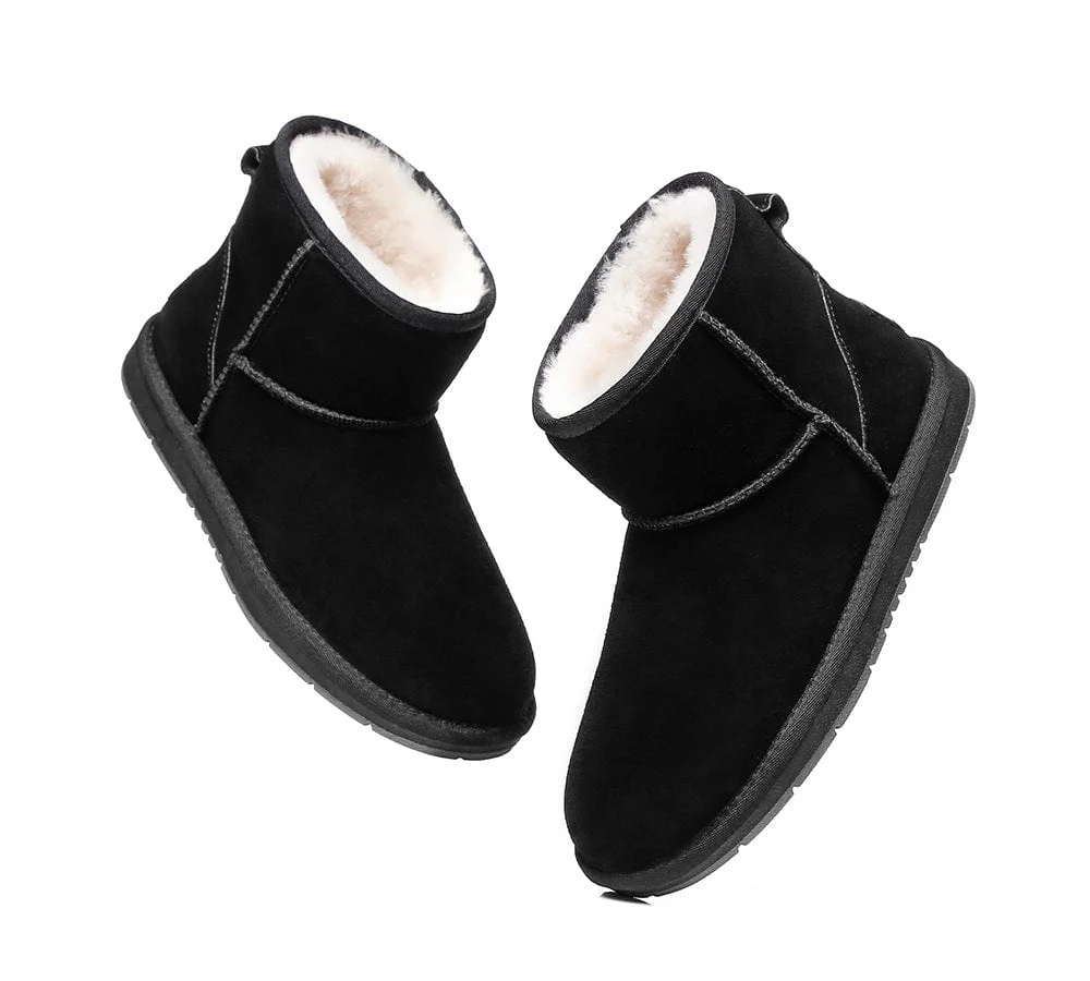 Australian Genuine Sheepskin Unisex Mini Classic Suede Boots - Image 16