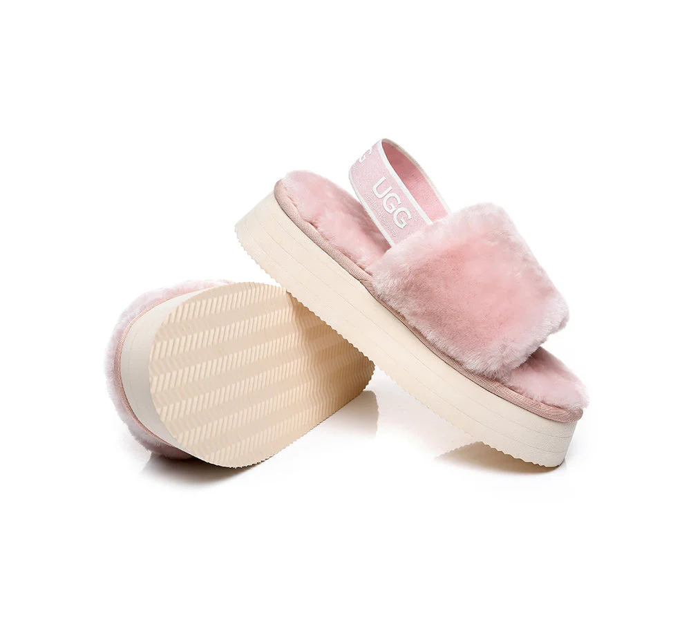 UGG Sandals Women Platform Fluffy Slides Poppin - Image 10
