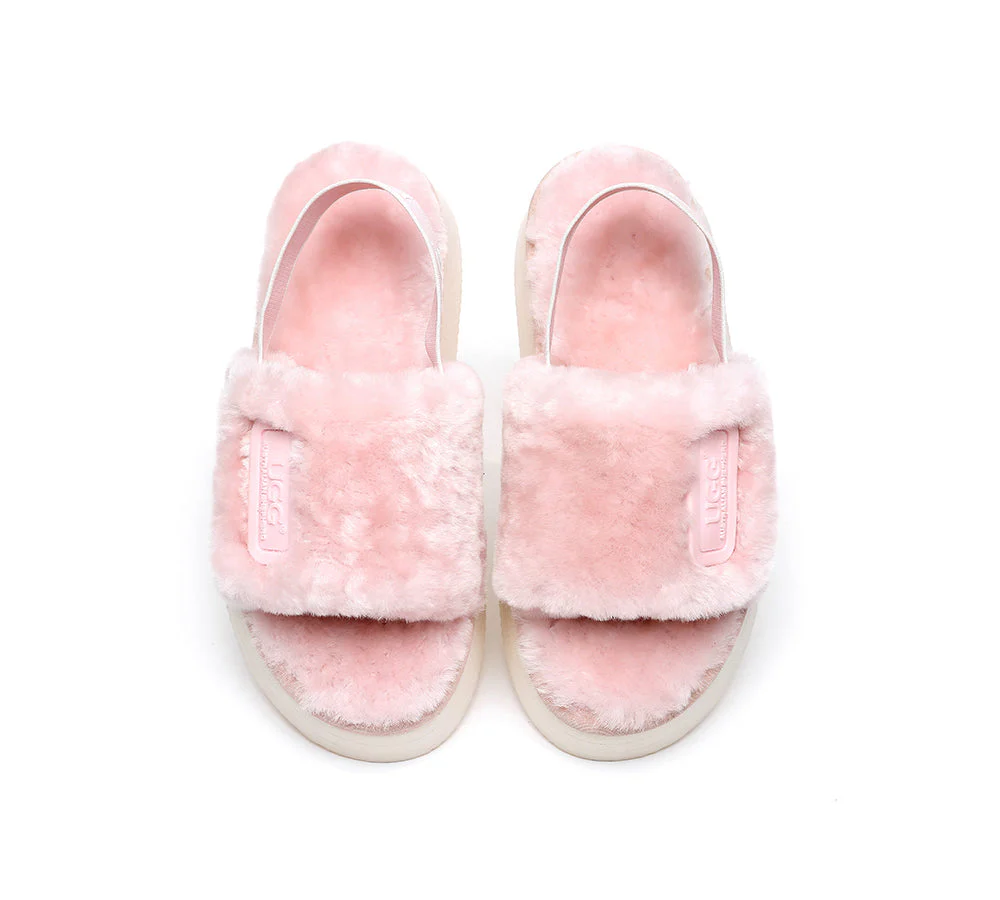UGG Sandals Women Platform Fluffy Slides Poppin - Image 13