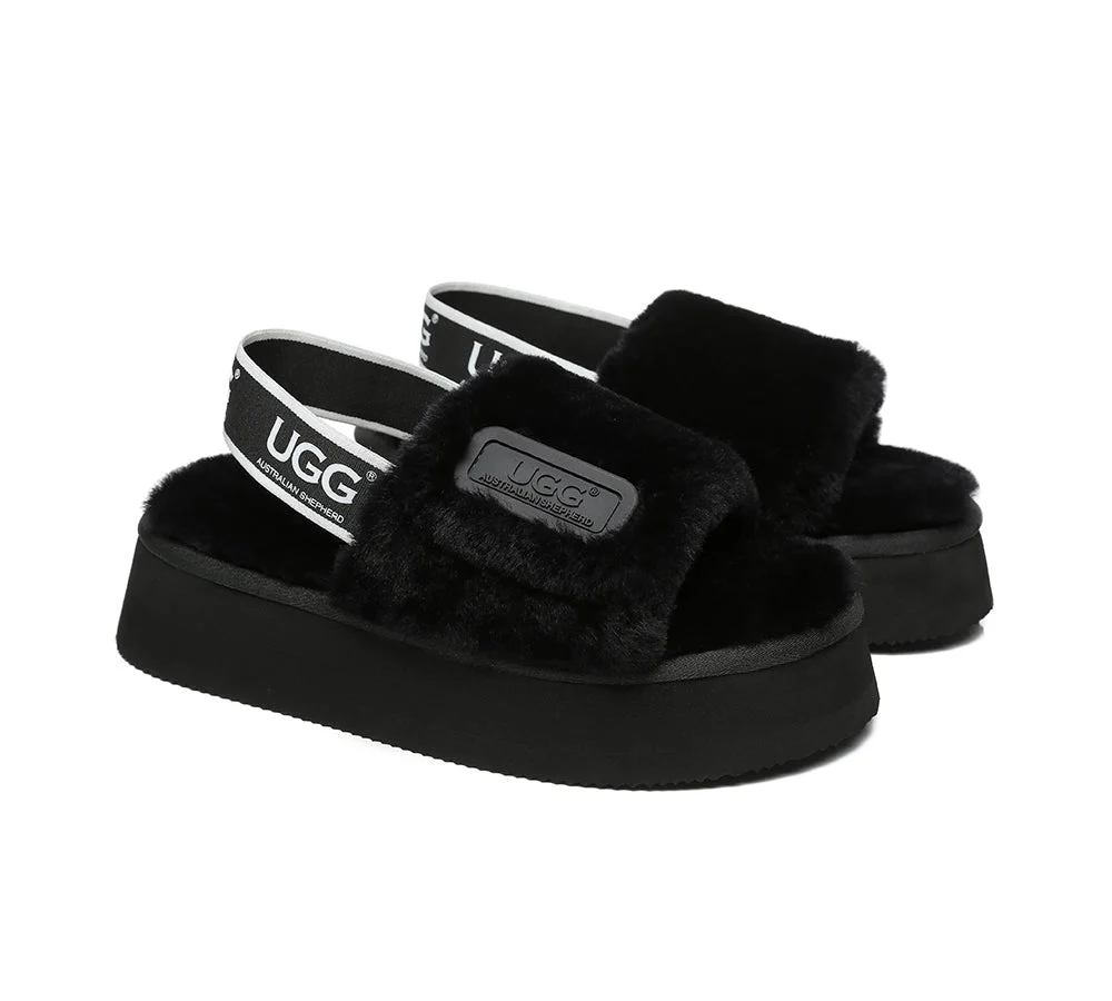 UGG Sandals Women Platform Fluffy Slides Poppin - Image 15