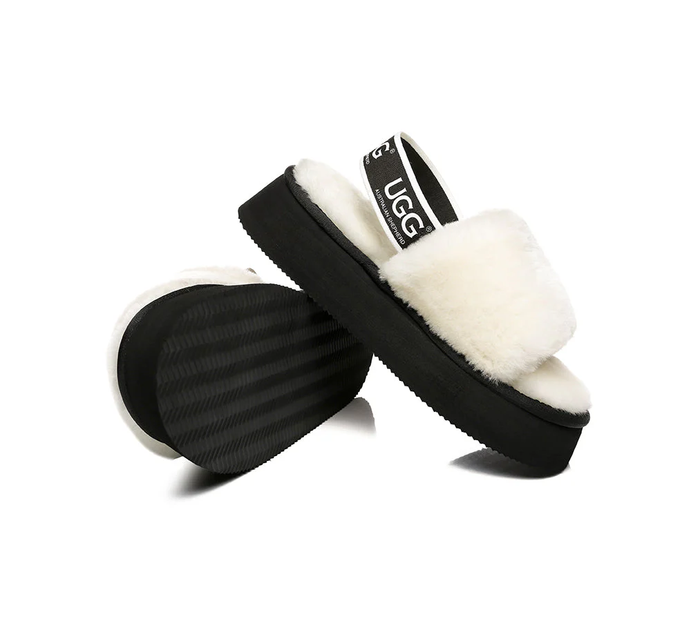 UGG Sandals Women Platform Fluffy Slides Poppin - Image 22