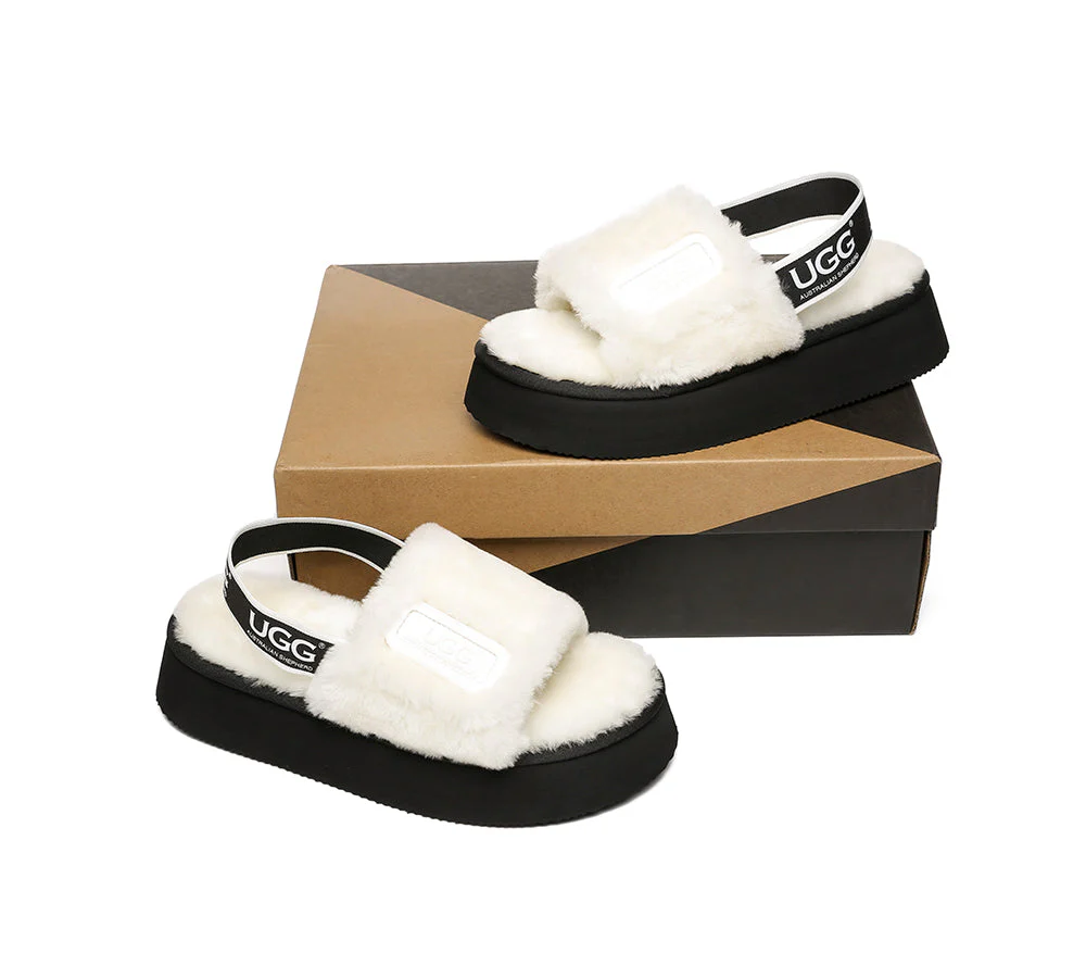 UGG Sandals Women Platform Fluffy Slides Poppin - Image 23