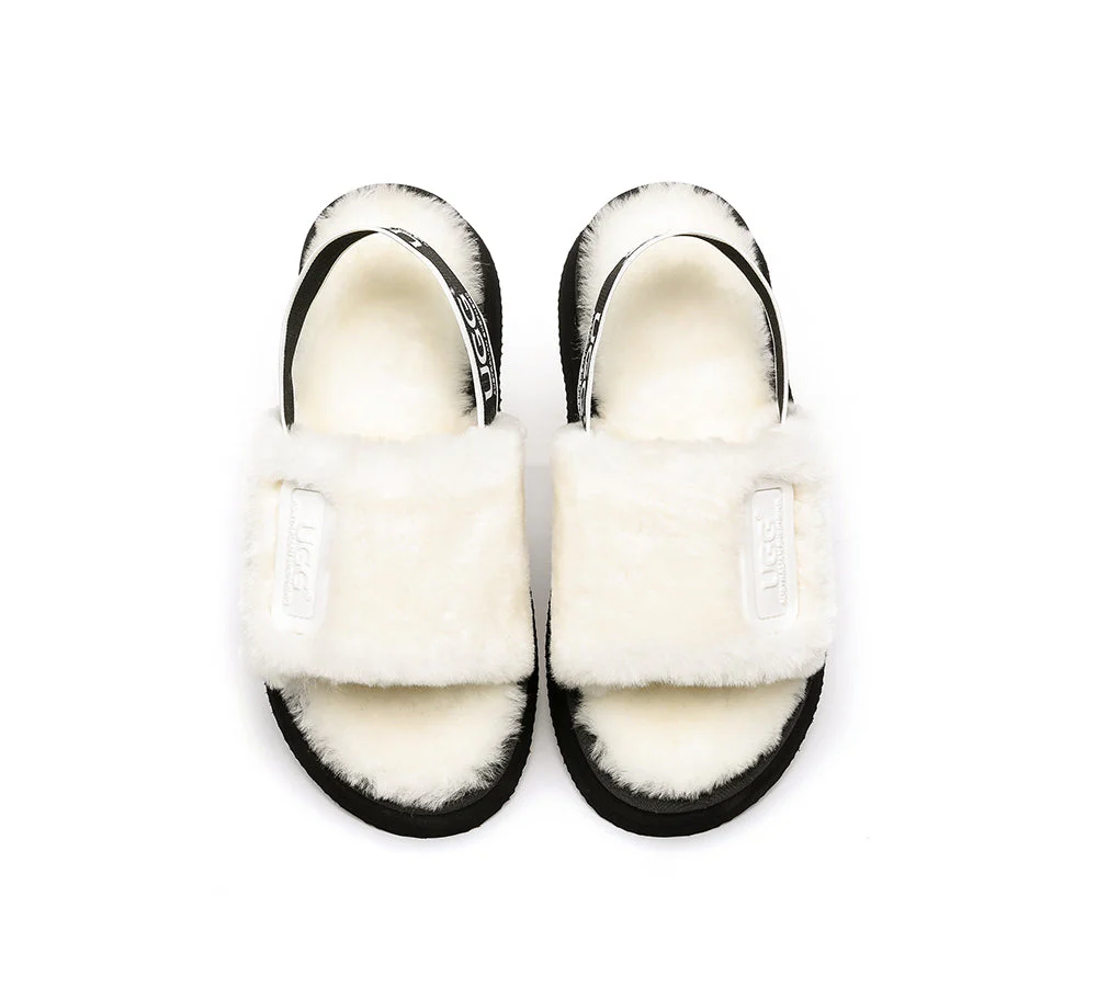 UGG Sandals Women Platform Fluffy Slides Poppin - Image 25