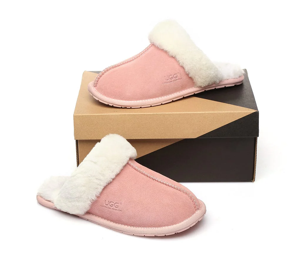 UGG Slippers Australia Sheepskin Wool Home Slippers Rosa Scuff - Image 11