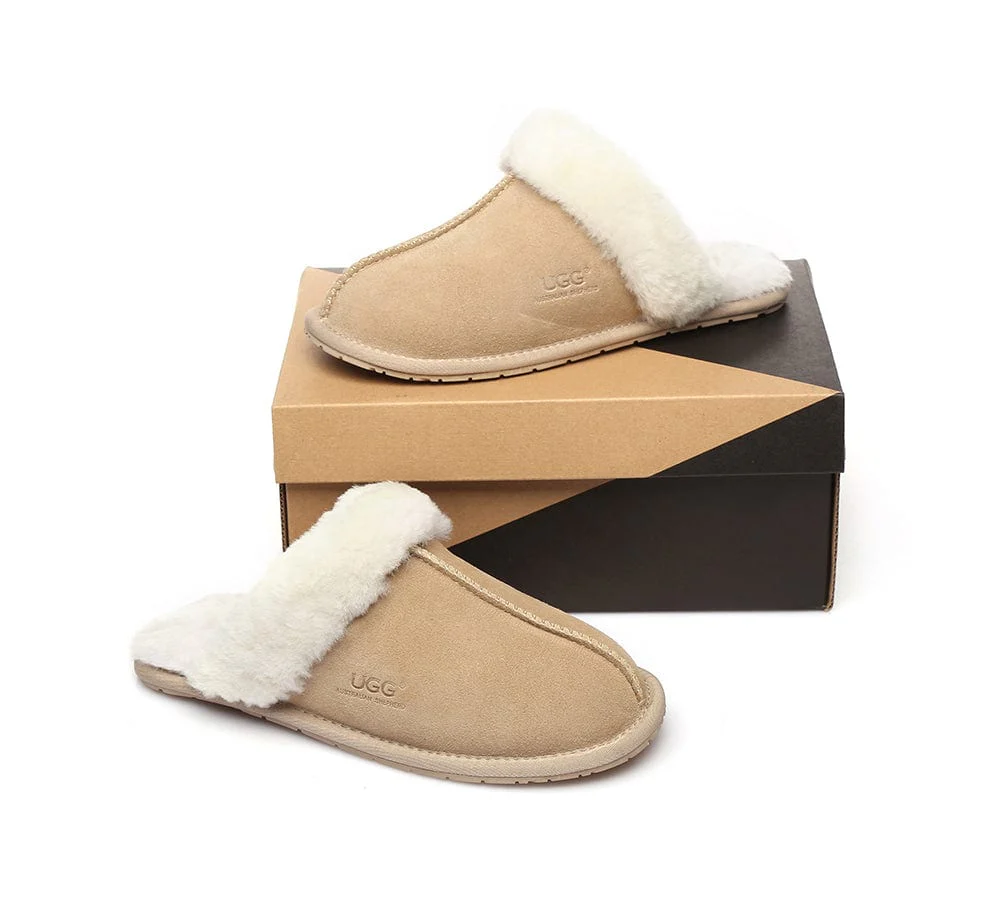 UGG Slippers Australia Sheepskin Wool Home Slippers Rosa Scuff - Image 28