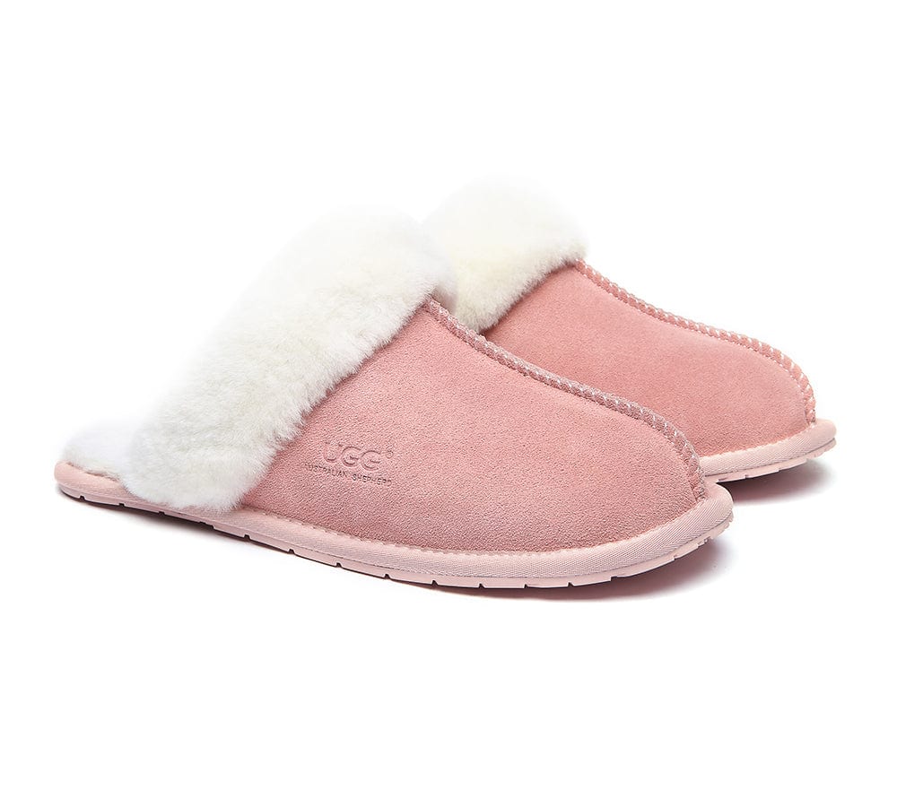 UGG Slippers Australia Sheepskin Wool Home Slippers Rosa Scuff - Image 9