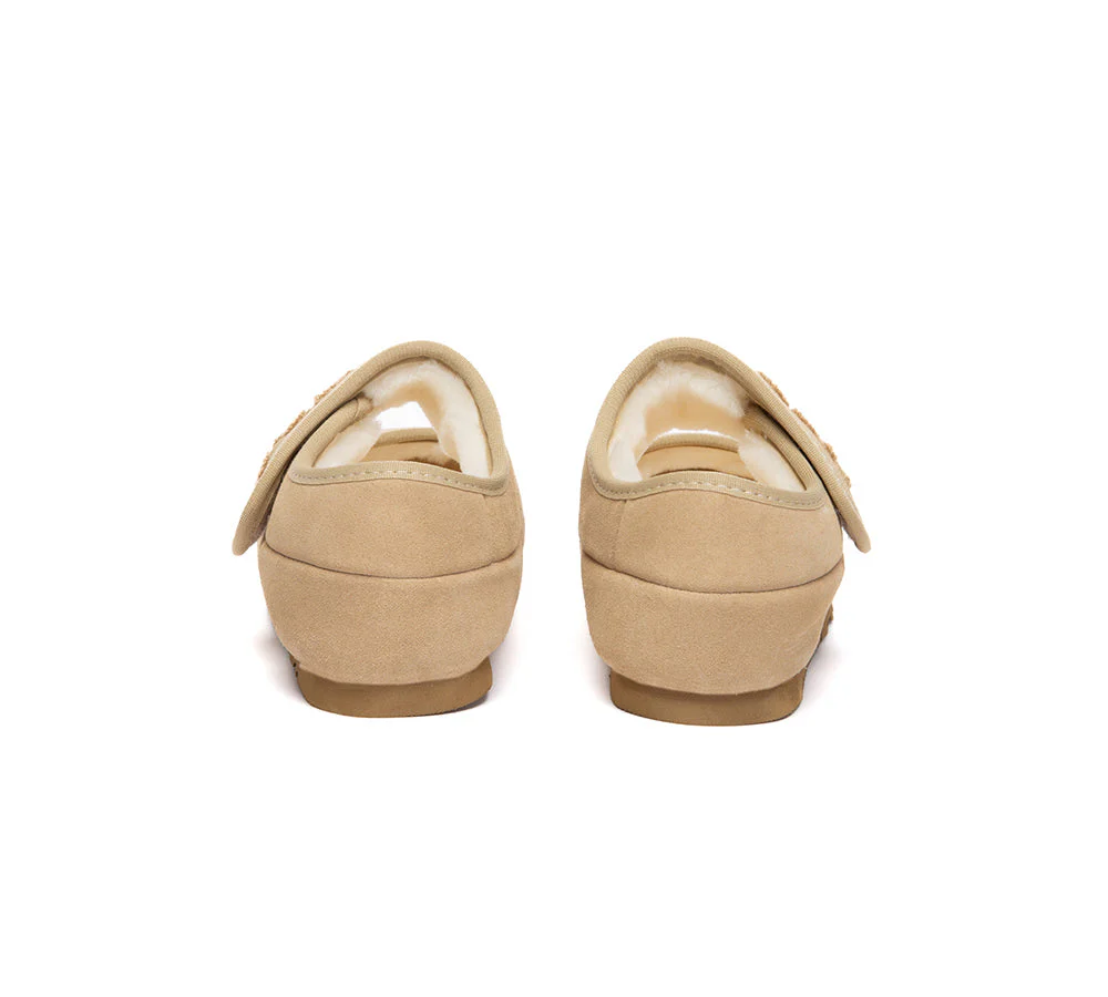 UGG Slippers Kids Sheepskin Wool Adjustable Strap Mary Jane Velvi - Image 13
