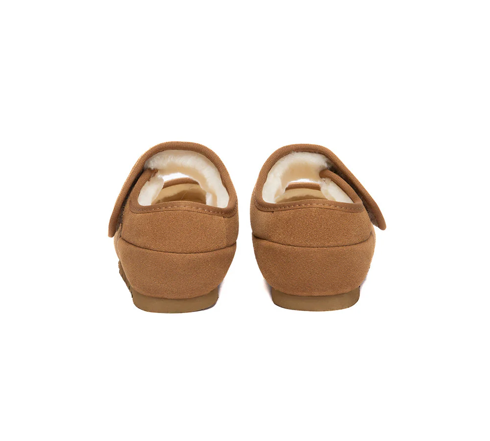 UGG Slippers Kids Sheepskin Wool Adjustable Strap Mary Jane Velvi - Image 7