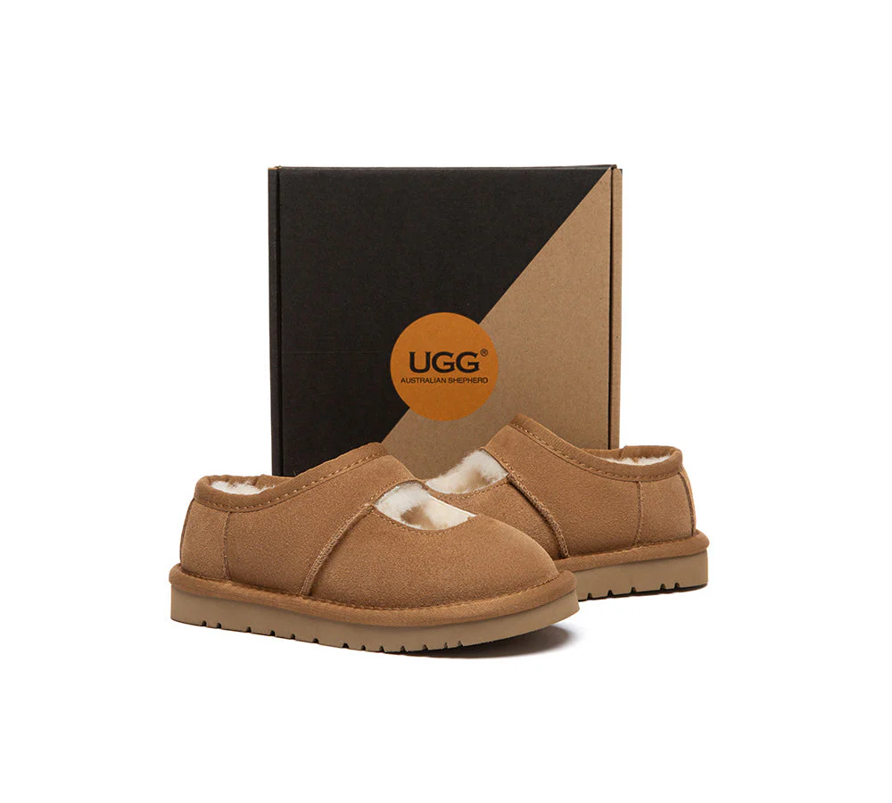 UGG Slippers Kids Sheepskin Wool Ankle Carmella - Image 4