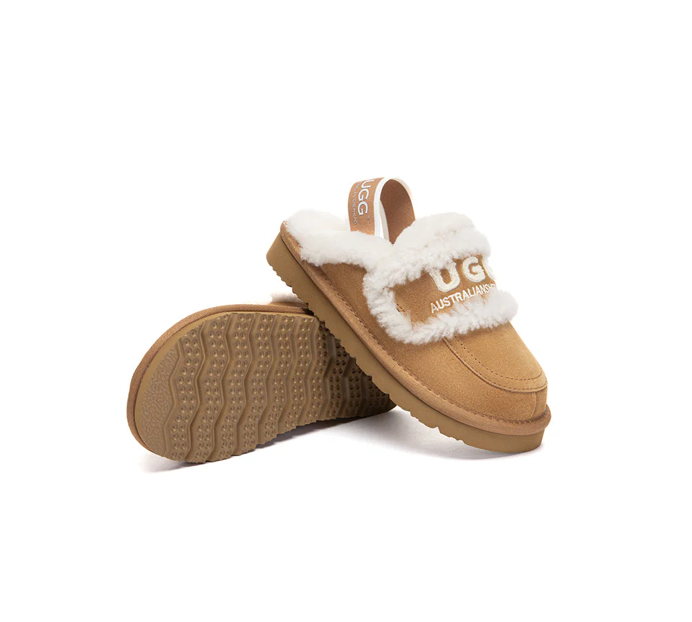 UGG Slippers Kids Sheepskin Wool Slingback Rilee - Image 3