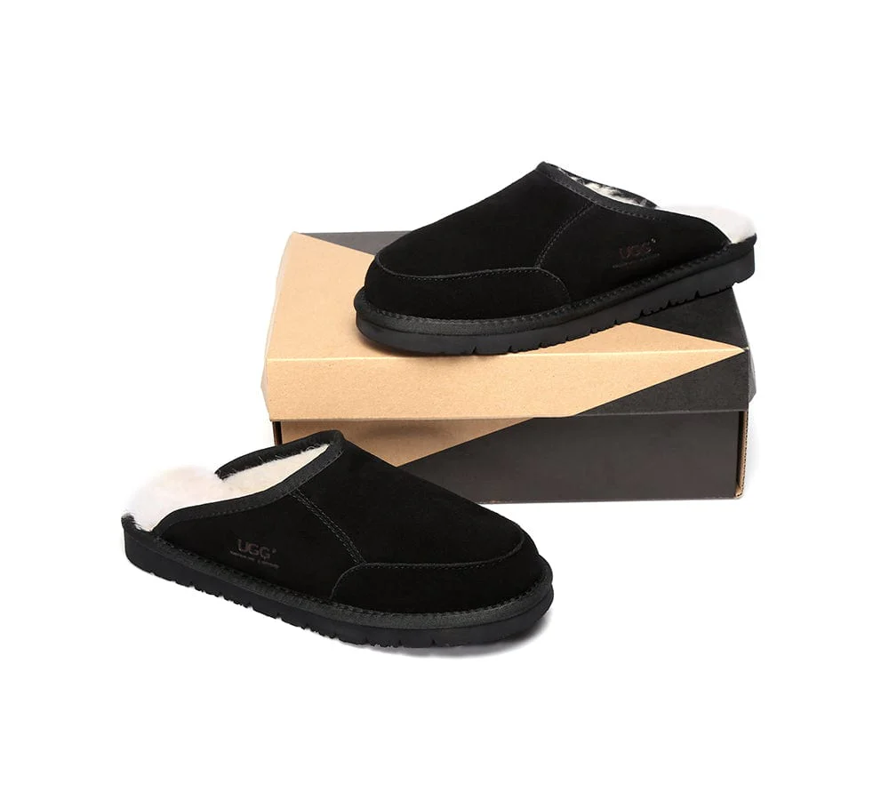 UGG Slippers Men Australian Genuine Sheepskin Wool Bred Scuffs - Image 11
