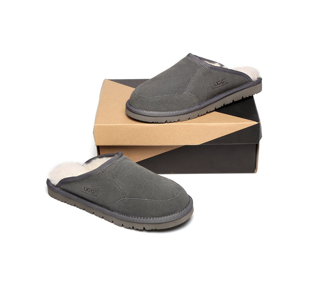 UGG Slippers Men Australian Genuine Sheepskin Wool Bred Scuffs - Image 17