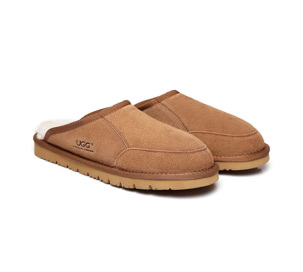 UGG Slippers Men Australian Genuine Sheepskin Wool Bred Scuffs - Image 3