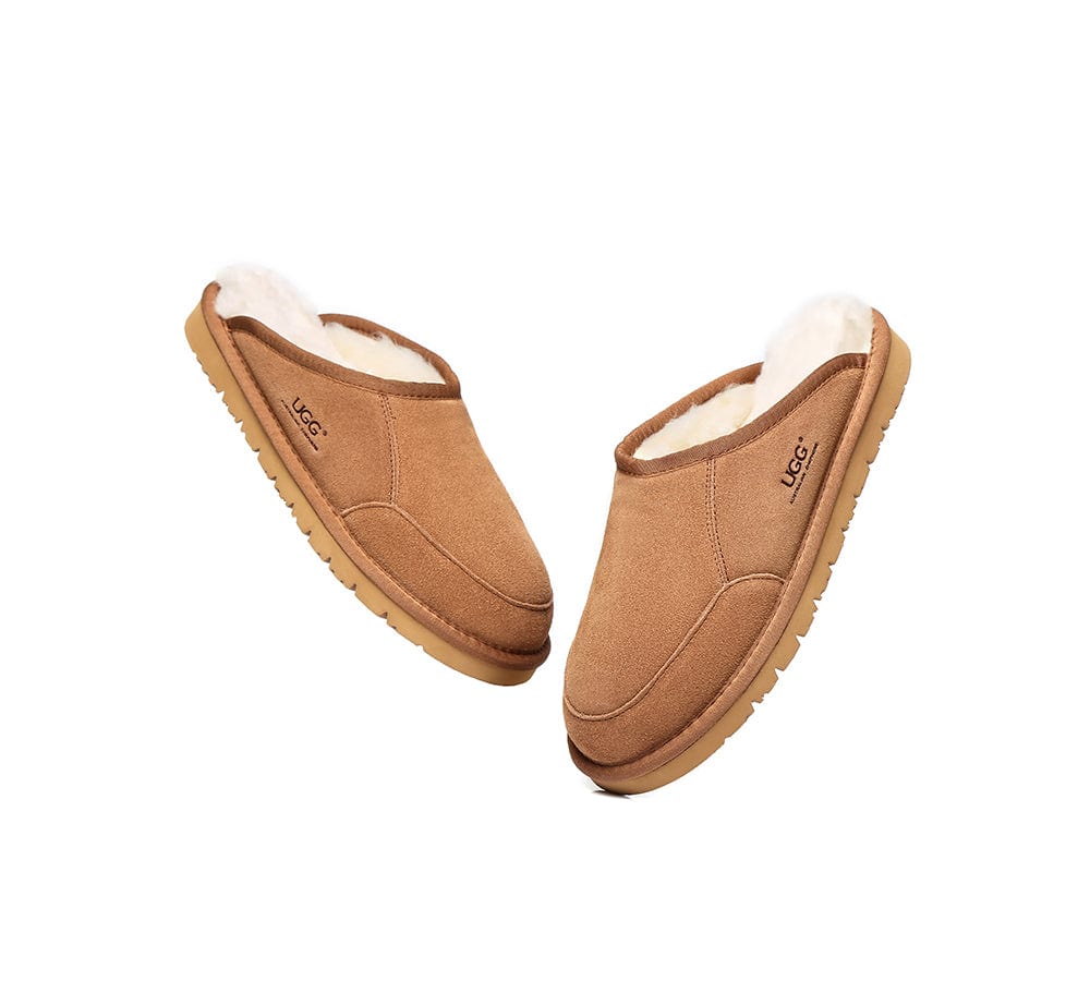 UGG Slippers Men Australian Genuine Sheepskin Wool Bred Scuffs - Image 6