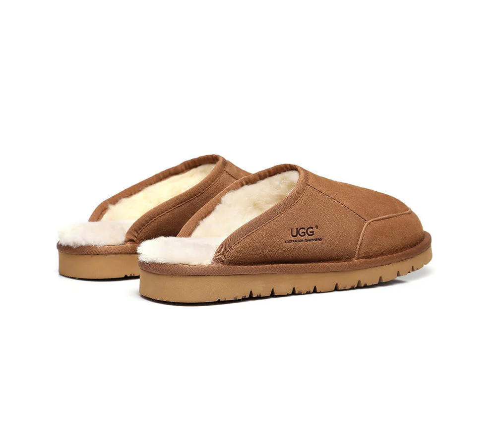 UGG Slippers Men Australian Genuine Sheepskin Wool Bred Scuffs - Image 8