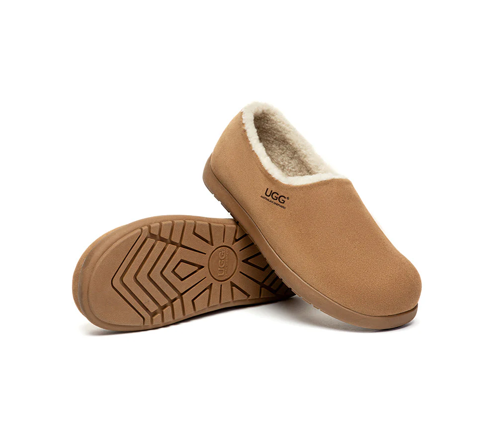 UGG Slippers Men Sheepskin Wool Ankle Clog Large Size Brett - Image 2