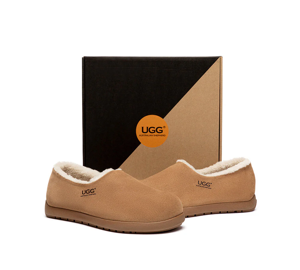 UGG Slippers Men Sheepskin Wool Ankle Clog Large Size Brett - Image 3