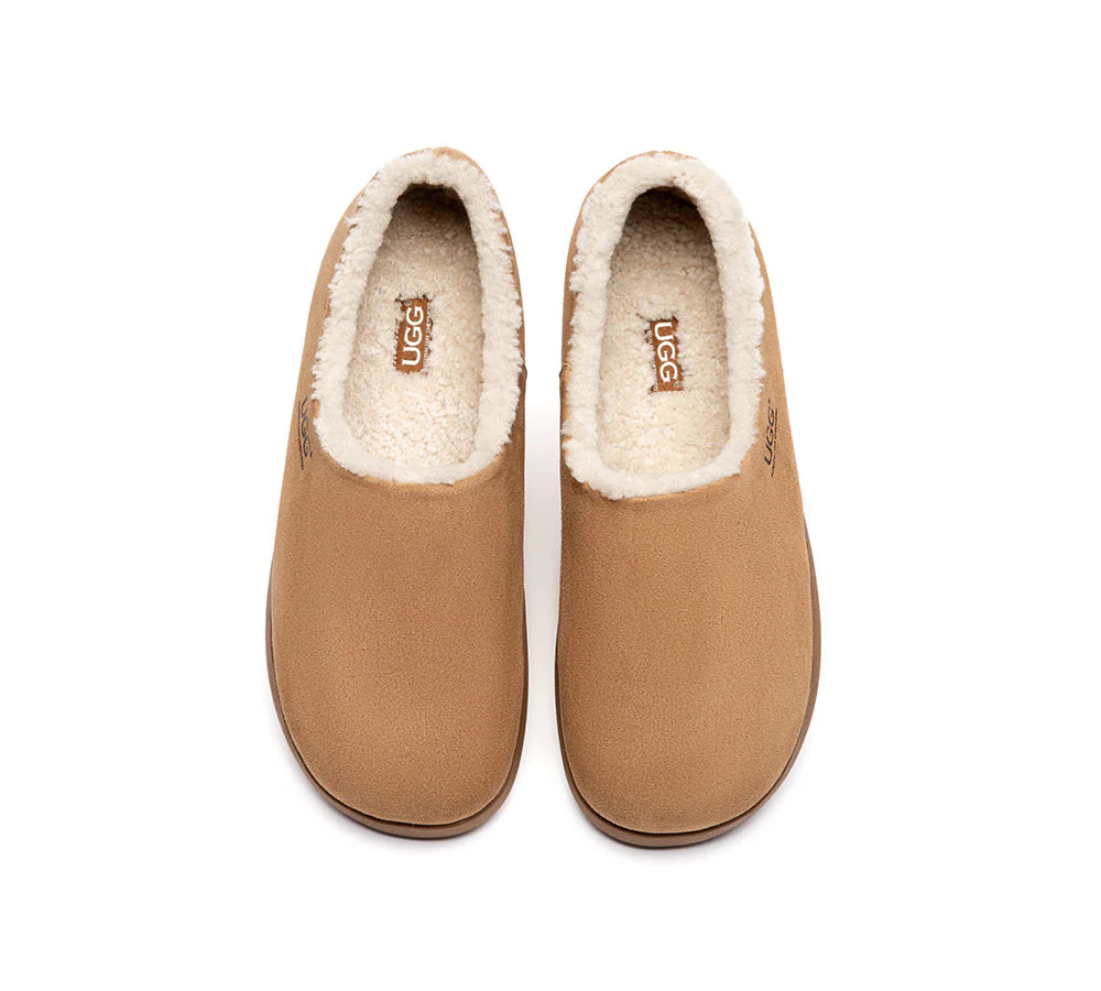 UGG Slippers Men Sheepskin Wool Ankle Clog Large Size Brett - Image 5