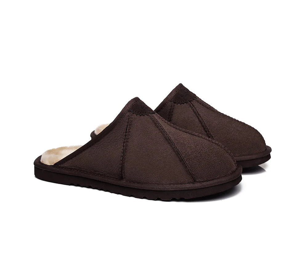 UGG Slippers Men Sheepskin Wool House Slippers Rafael Scuff - Image 10