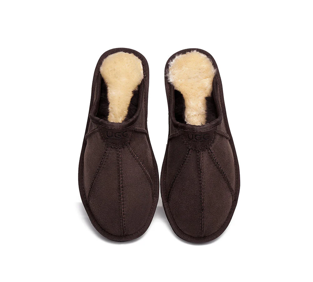 UGG Slippers Men Sheepskin Wool House Slippers Rafael Scuff - Image 13