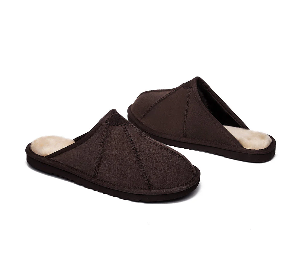 UGG Slippers Men Sheepskin Wool House Slippers Rafael Scuff - Image 15