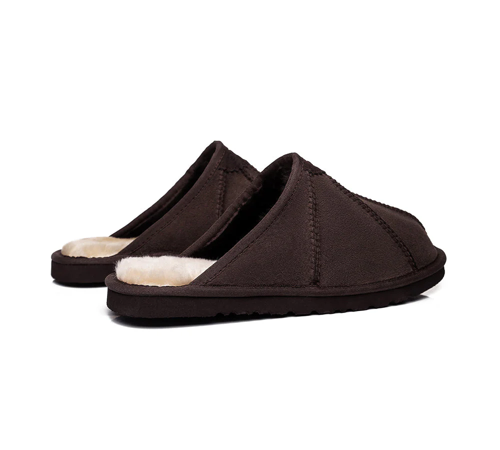 UGG Slippers Men Sheepskin Wool House Slippers Rafael Scuff - Image 16