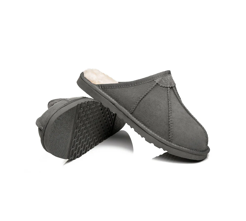 UGG Slippers Men Sheepskin Wool House Slippers Rafael Scuff - Image 20