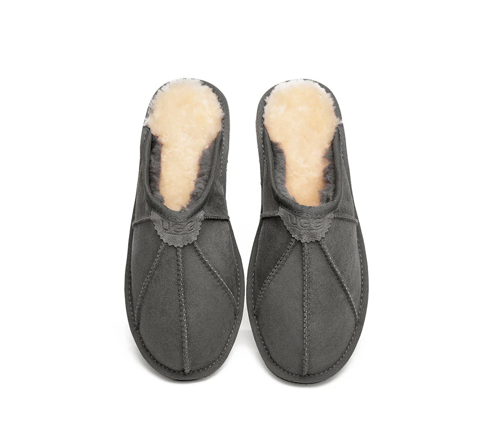 UGG Slippers Men Sheepskin Wool House Slippers Rafael Scuff - Image 21