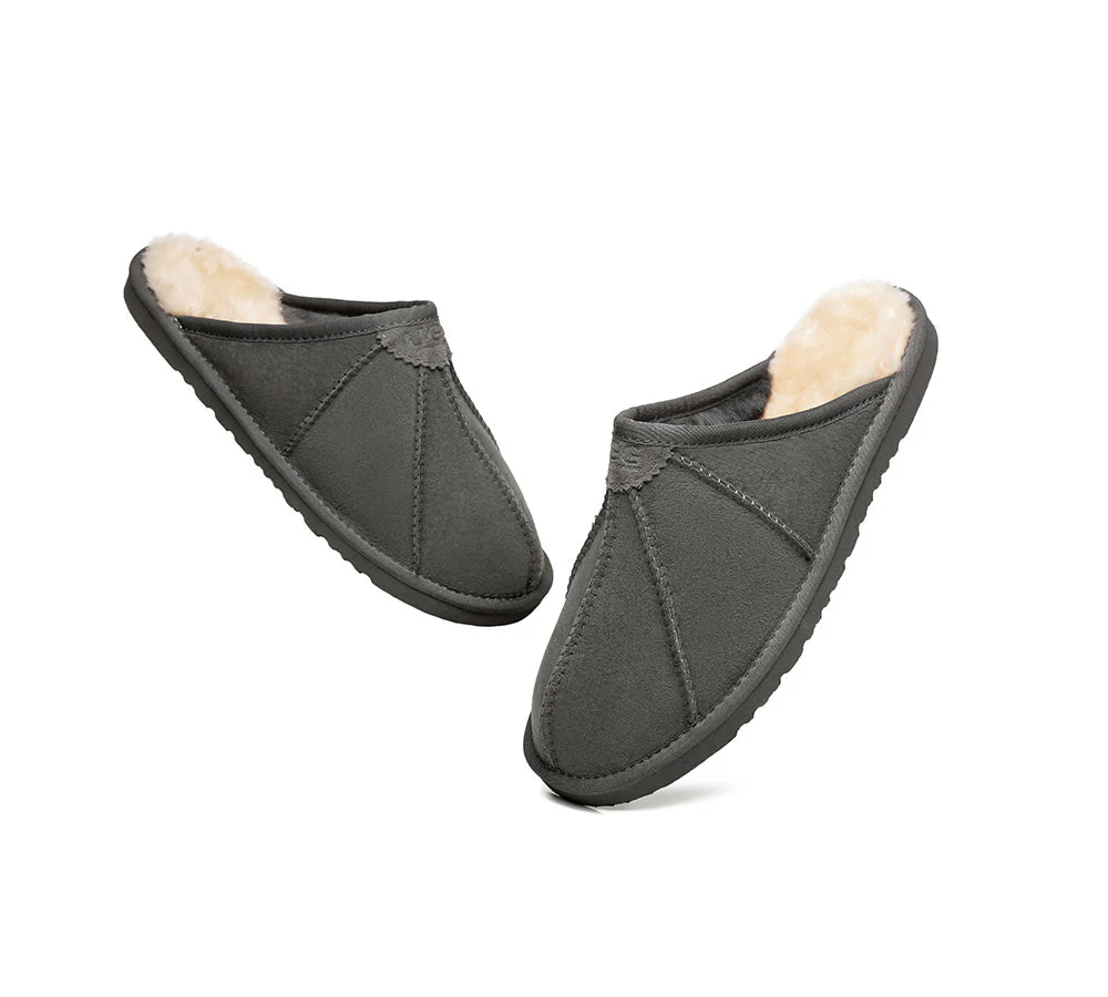 UGG Slippers Men Sheepskin Wool House Slippers Rafael Scuff - Image 22