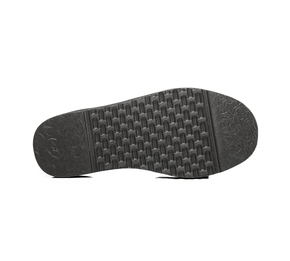 UGG Slippers Men Sheepskin Wool House Slippers Rafael Scuff - Image 25