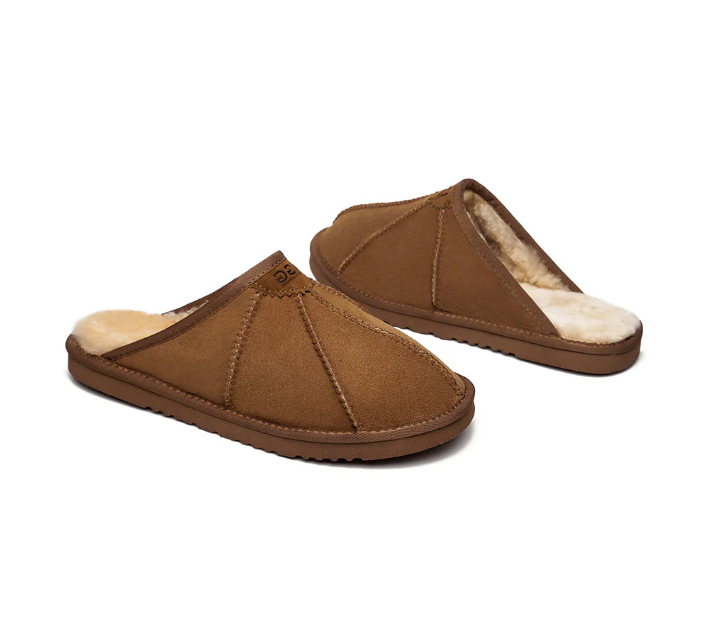UGG Slippers Men Sheepskin Wool House Slippers Rafael Scuff - Image 7